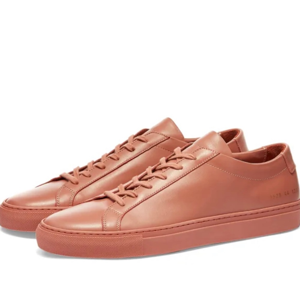 Common Projects Men's Leather Low-Top Sneakers in Dusty Rose